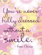 “You’re Never Fully Dressed without a Smile” Word-Art Freebie