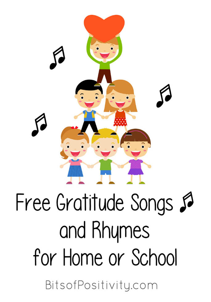 Free Gratitude Songs and Rhymes for Home or School