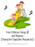 Character Education Resources: Free Patience Songs and Rhymes
