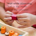 “Wait While Observing” Montessori Word Art Freebie
