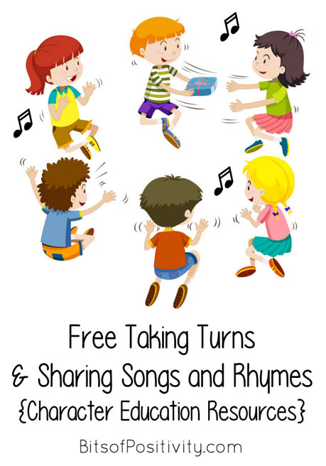 Free Taking Turns and Sharing Songs and Rhymes {Character Education Resources}