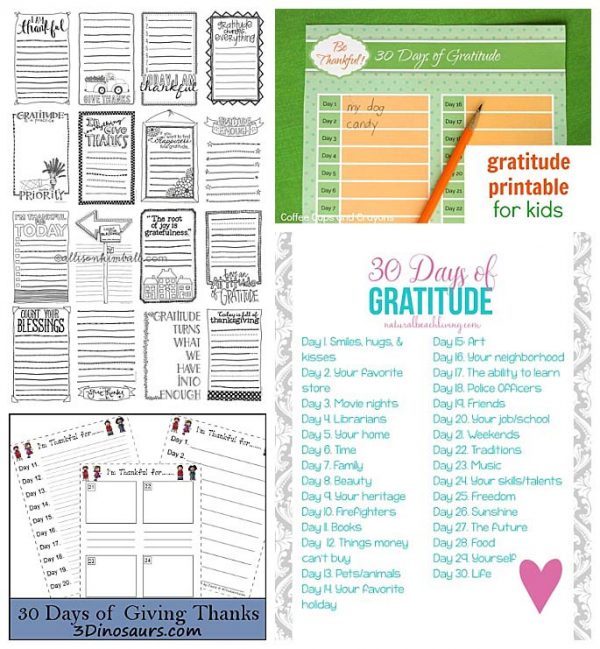 20+ Free Year-Round Gratitude Printables for Kids - Bits of Positivity