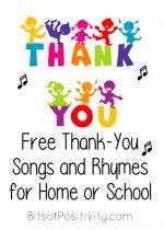 Free Thank-You Songs and Rhymes for Home or School