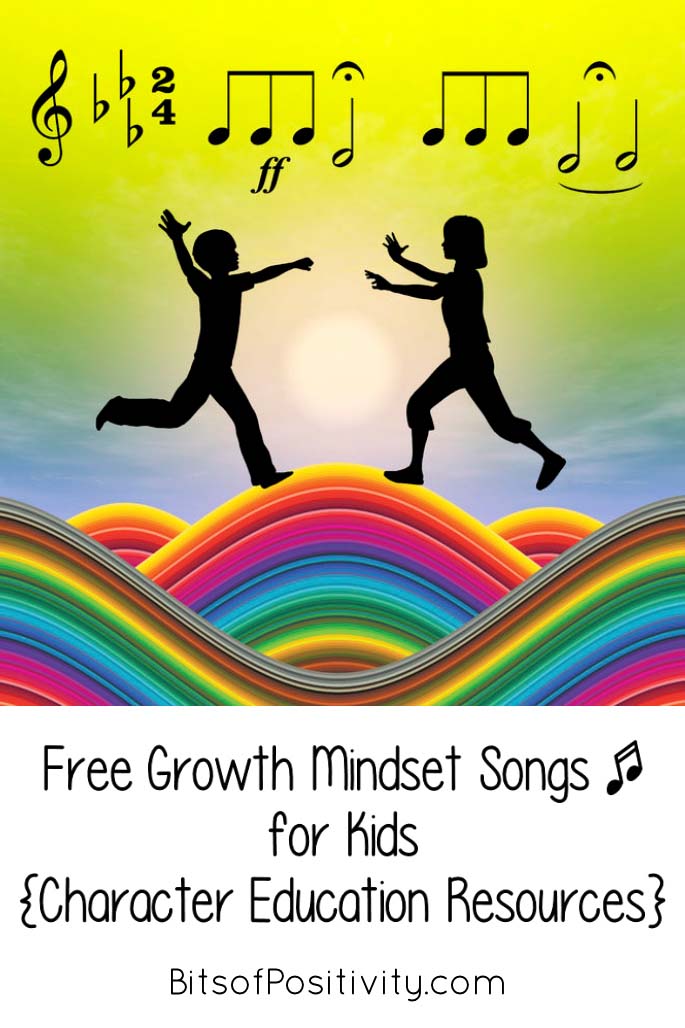 Free Growth Mindset Songs for Kids {Character Education Resources}