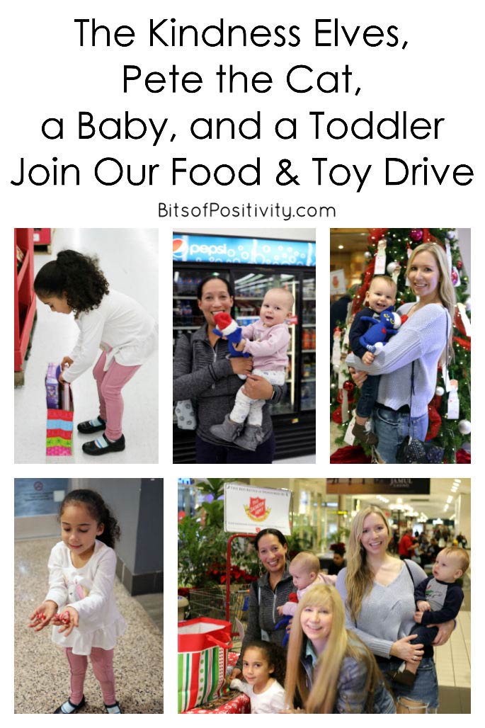 The Kindness Elves, Pete the Cat, a Baby, and a Toddler Join Our Food and Toy Drive