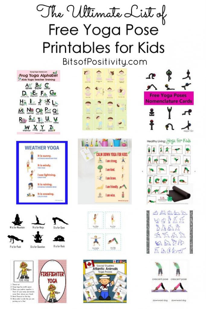 The Ultimate List of Free Yoga Pose Printables for Kids ...