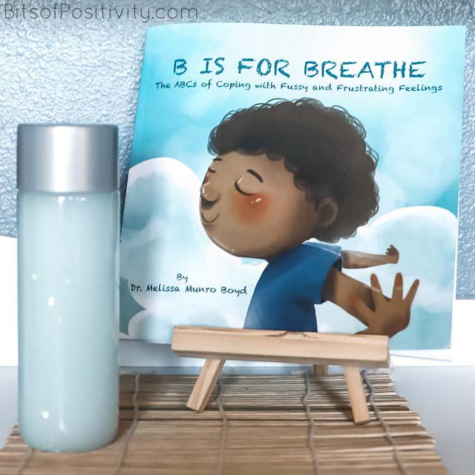 B Is for Breathe Book with Winter Glitter Calming Bottle