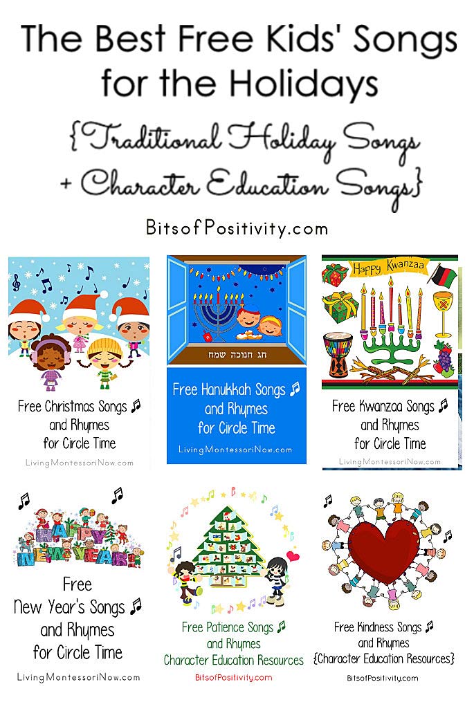 The Best Free Kids' Songs for the Holidays {Traditional Holiday Songs + Character Education Songs}