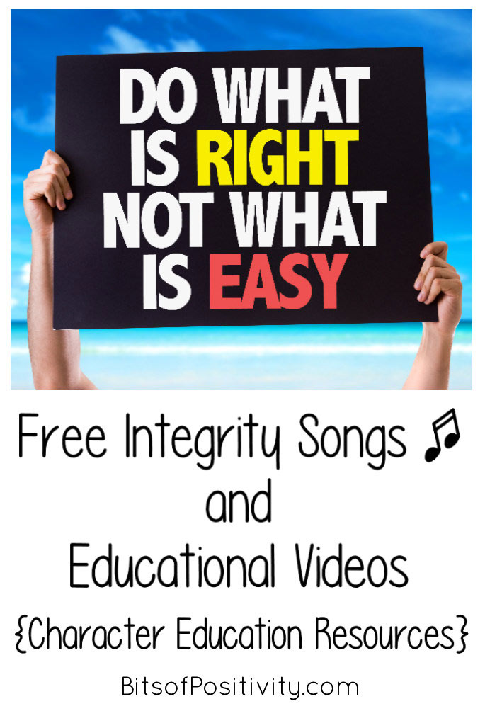 Free Integrity Songs and Educational Videos {Character Education Resources}