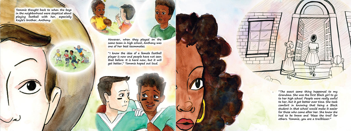 Gender and Racial Trailblazer Inspiration - Screeenshot from Kayla, A Modern-Day Princess - A Little Magic
